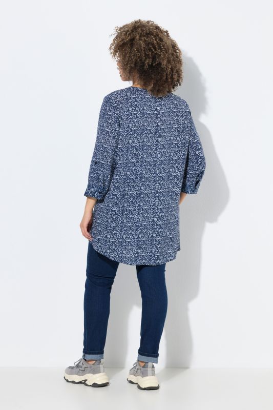 Туника с принт на миди