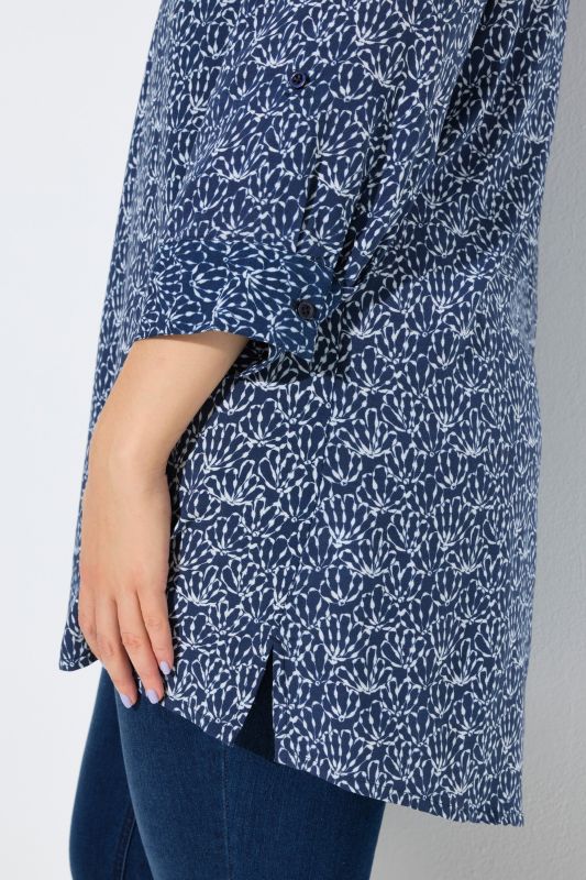 Туника с принт на миди