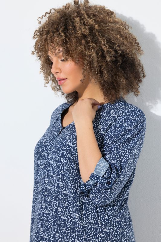 Туника с принт на миди