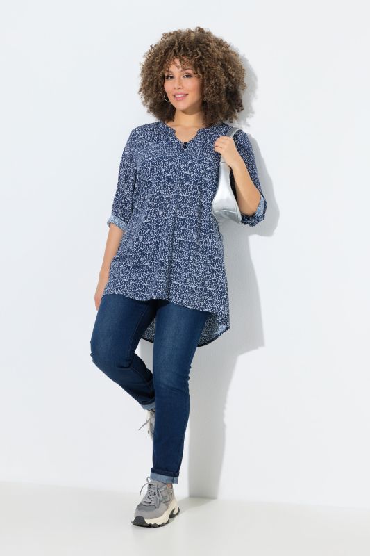 Туника с принт на миди