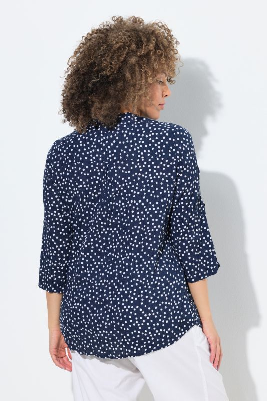 Риза с модерен намачкан вид на точки