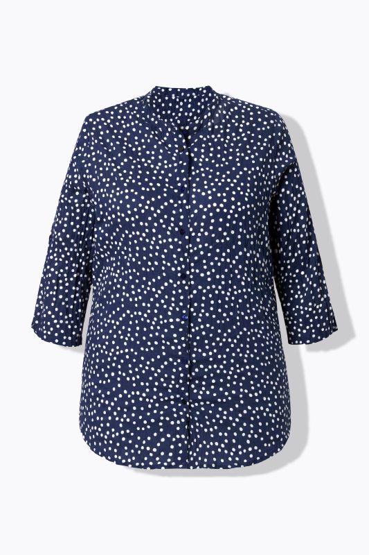 Риза с модерен намачкан вид на точки