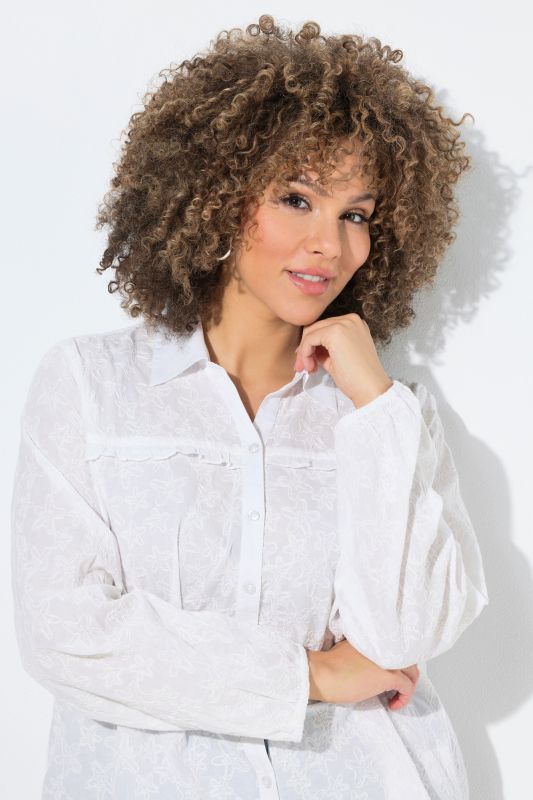 Риза с бродерия на морски звезди