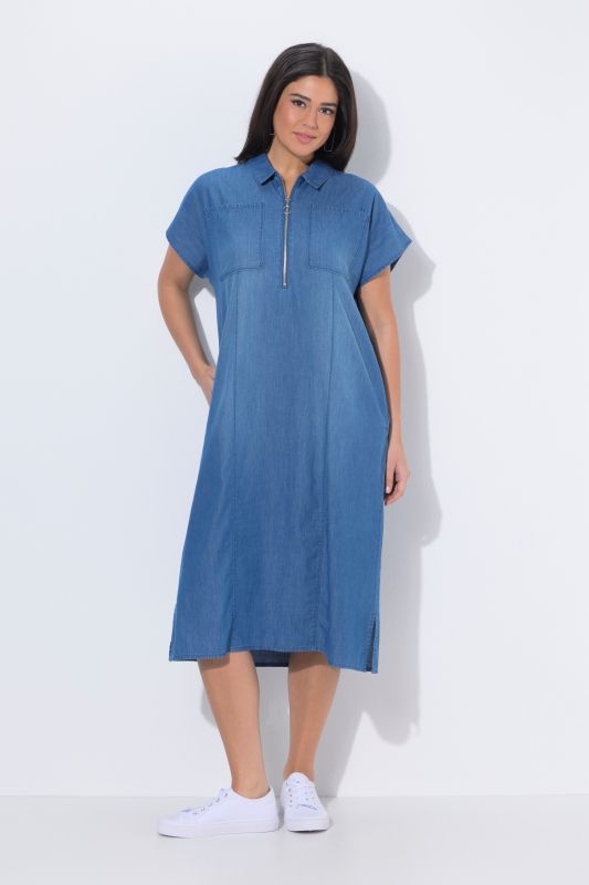 Denim Look Zip Dress