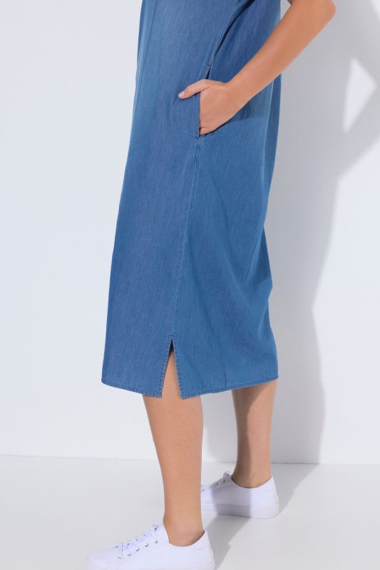 Denim Look Zip Dress