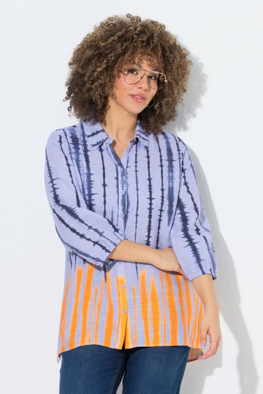 Риза с батикови райета