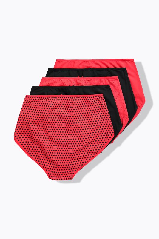 5 Pack of Midi Briefs- Polka Dot