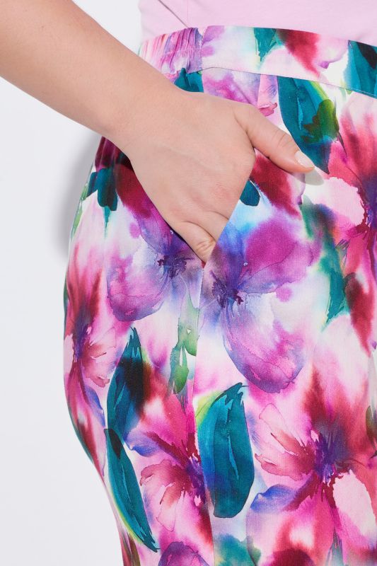 Watercolor Floral Linen Blend Pants