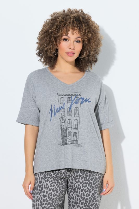 Тениска с геометричен принт