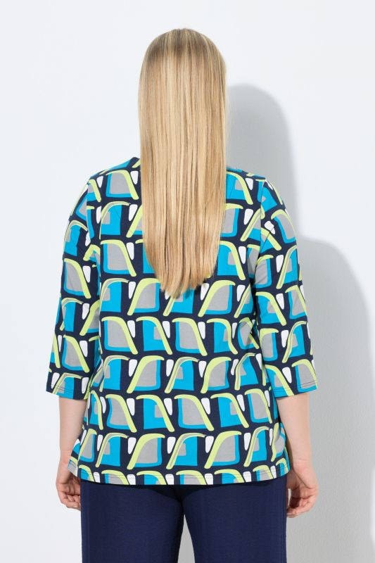 Тениска с геометричен принт