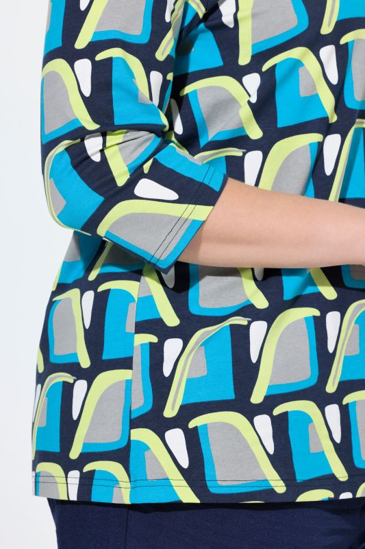 Тениска с геометричен принт