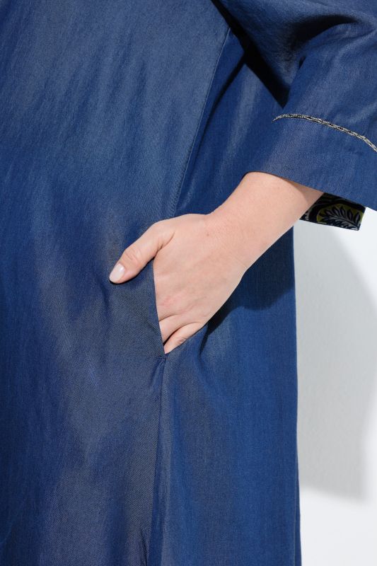 Рокля от лиосел с дънкова визия