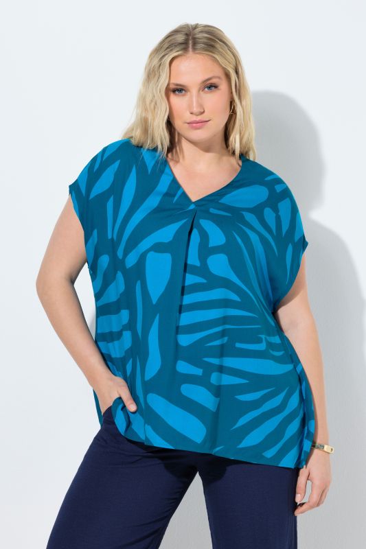 Блуза с абстрактен принт