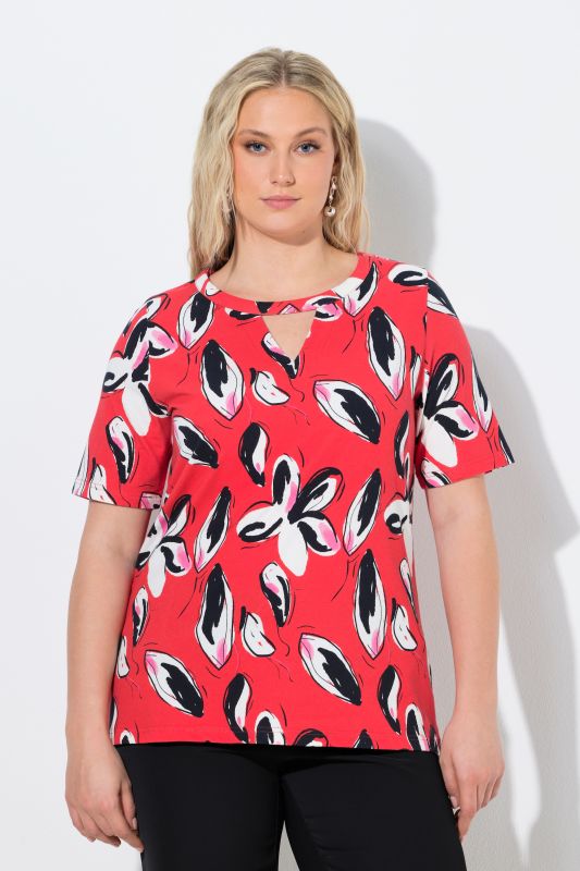 Тениска с принт на цветя