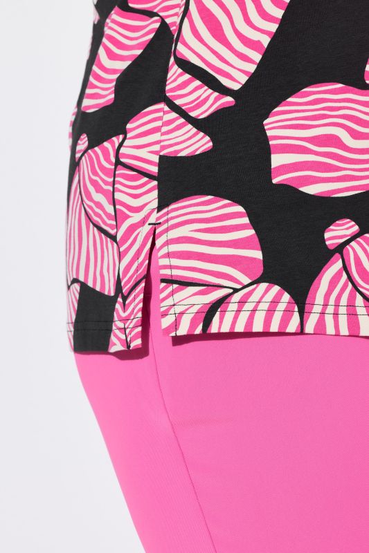 Тениска с раиран графичен принт