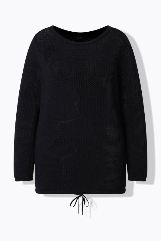 Sequined Floral Motif Sweater