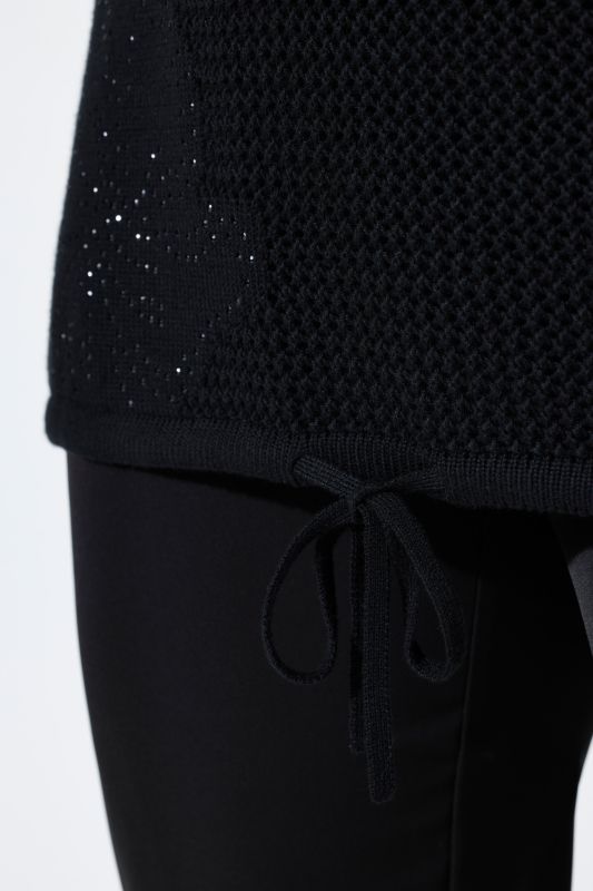 Sequined Floral Motif Sweater