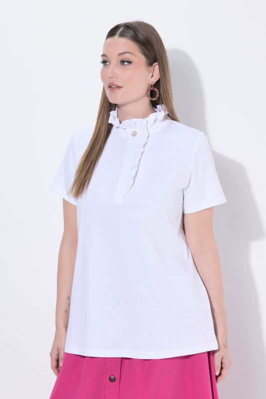 Тениска с къдраво деколте