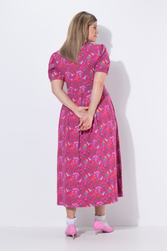 Рокля със завъртян принт