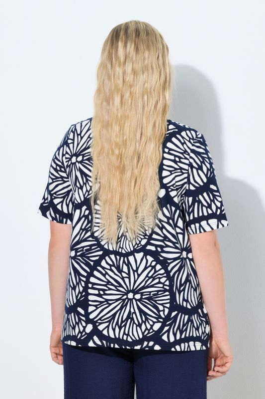 Тениска с принт на лайм