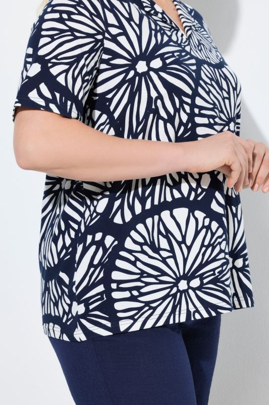 Тениска с принт на лайм