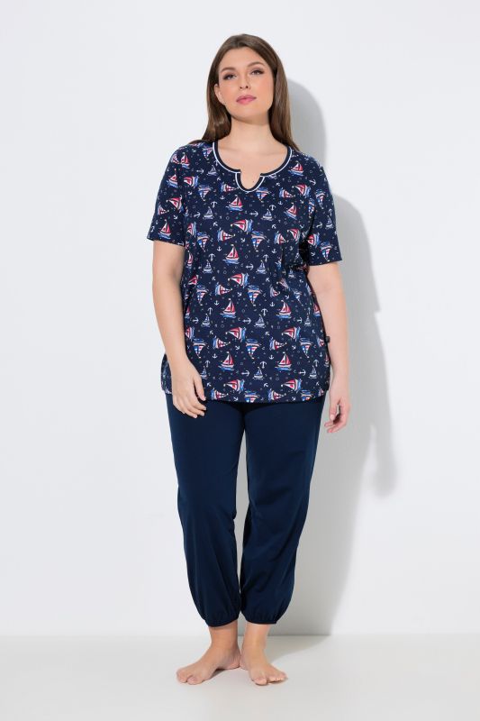 Sailboat Print Pajama Set