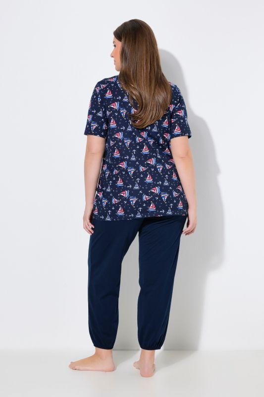 Sailboat Print Pajama Set