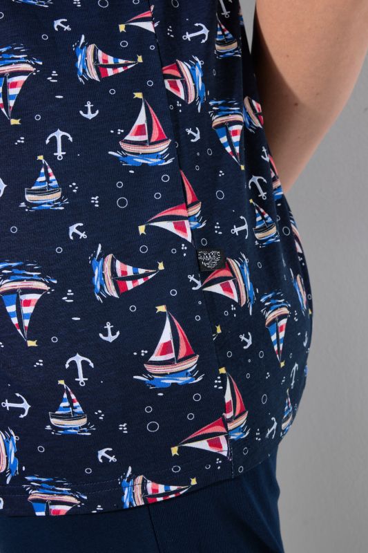 Sailboat Print Pajama Set