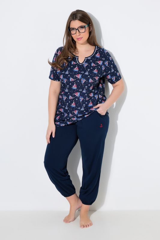Sailboat Print Pajama Set