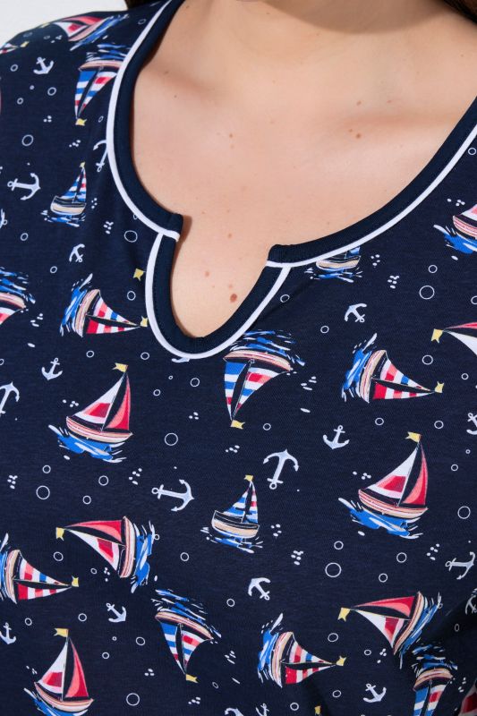 Sailboat Print Pajama Set