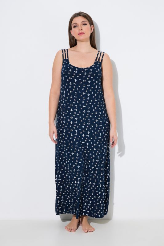 Anchor Print Sleeveless Nightgown