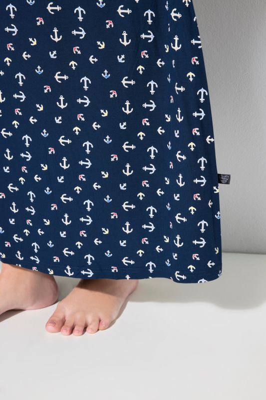 Anchor Print Sleeveless Nightgown