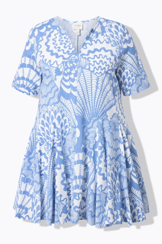 Eco Cotton Shell Print Knit Tunic