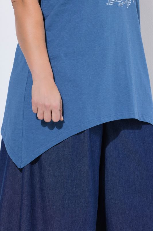 Eco Cotton Fish Cross Stitch Knit Tunic