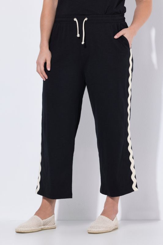 Eco Cotton Contrast Rickrack Trim Culottes