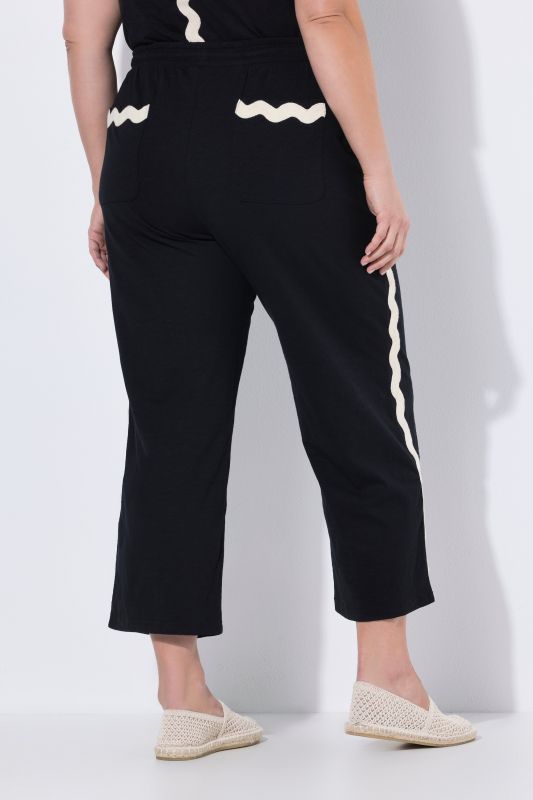 Eco Cotton Contrast Rickrack Trim Culottes