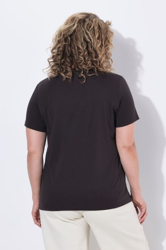 Тениска памучна с плетен джоб