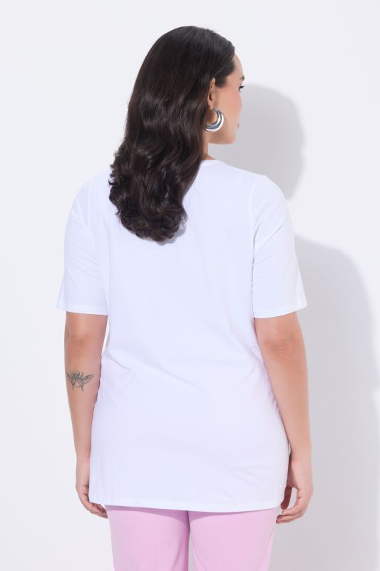 Тениска с графичен принт на цветя