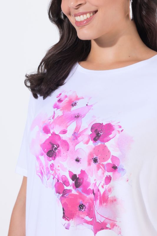 Тениска с графичен принт на цветя
