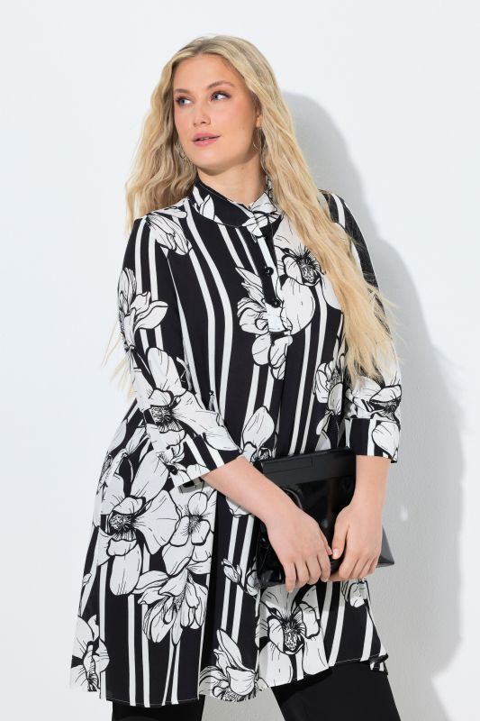 Magnolia Print Tunic Blouse