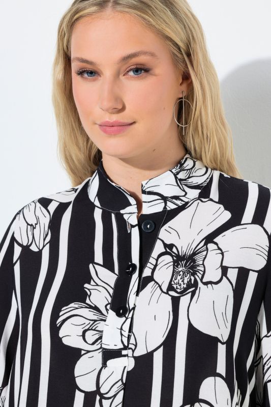 Magnolia Print Tunic Blouse