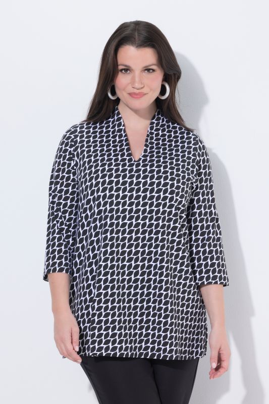 Graphic Leaf Print Pima Cotton Tee