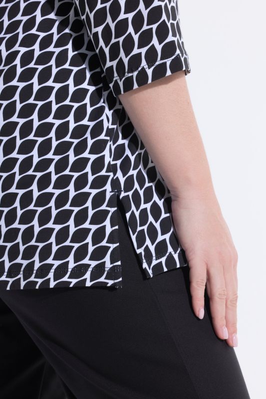 Graphic Leaf Print Pima Cotton Tee