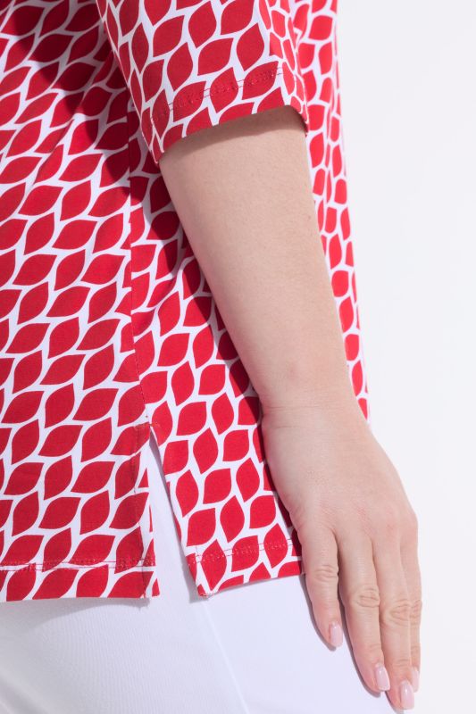 Graphic Leaf Print Pima Cotton Tee