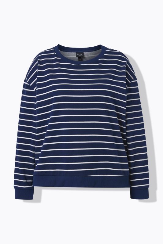 Striped Long Sleeve Crew Neck Sweatshirt