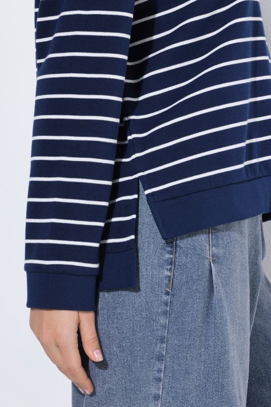 Striped Long Sleeve Crew Neck Sweatshirt