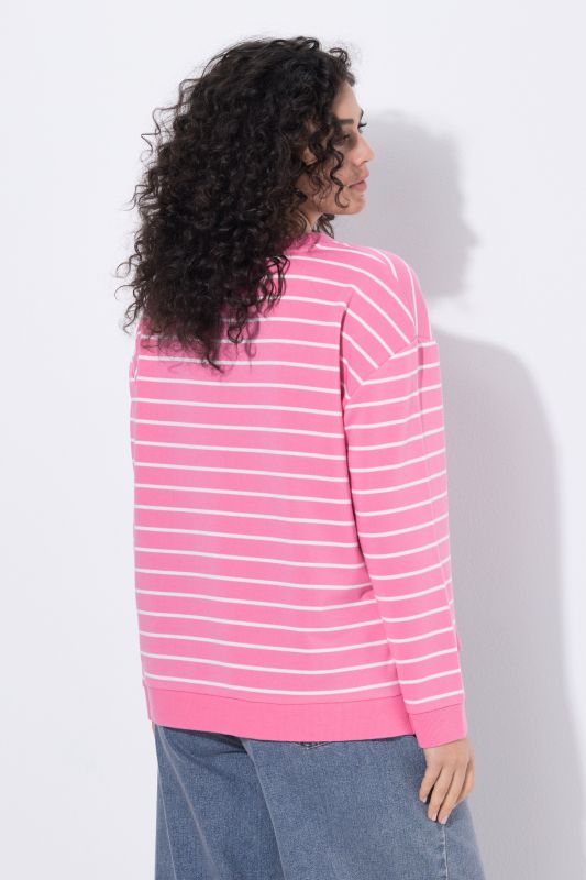 Striped Long Sleeve Crew Neck Sweatshirt