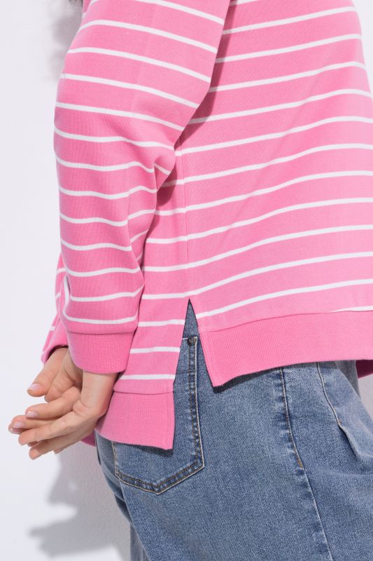 Striped Long Sleeve Crew Neck Sweatshirt