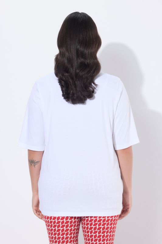 Rhinestone Neckline Pima Cotton Tee