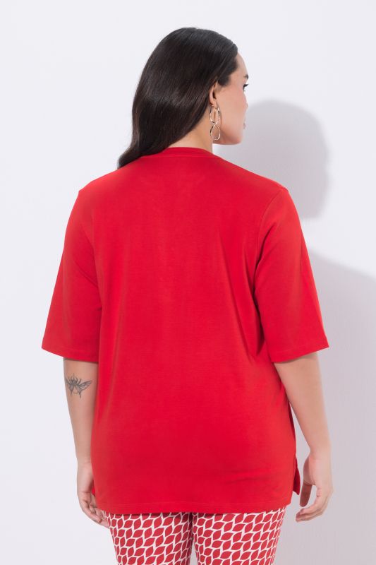 Rhinestone Neckline Pima Cotton Tee